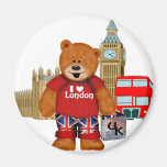 I Love London -Teddy Bear Refrigerator Magnets