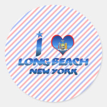 I love Long Beach, New York Stickers