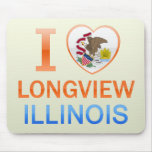 I Love Longview, IL Mousepad