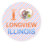 I Love Longview, IL Stickers