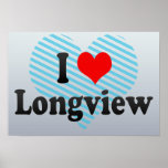 I Love Longview, United States Print