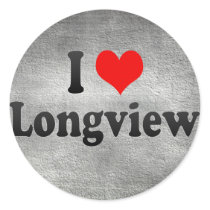 I Love Longview, United States Round Stickers