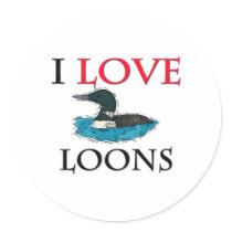 I Love Loons stickers by tshirtshirts I Love Loons stickers