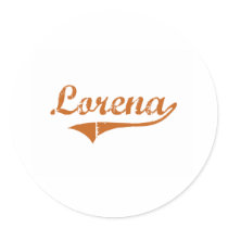 I Love Lorena Texas Round Stickers