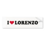 I LOVE LORENZO BUMPER STICKERS