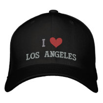 I LOVE LOS ANGELES, CALIFORNIA EMBROIDERED HATS