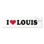 I LOVE LOUIS BUMPER STICKER