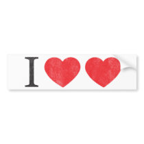I Love Love Bumper Sticker bumper stickers