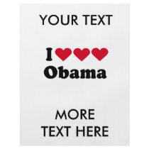 I Love Love Love Obama T-shirt flyers