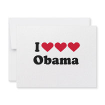 I Love Love Love Obama T-shirt Personalized Invite