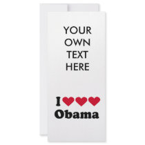 I Love Love Love Obama T-shirt rack cards