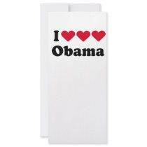 I Love Love Love Obama T-shirt rack cards
