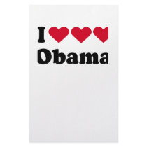 I Love Love Love Obama T-shirt Personalized Stationery