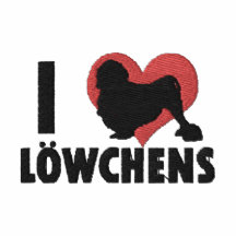 I Love Lowchens Embroidered Long Sleeve T-Shirt