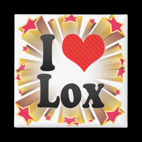 I Love Lox Fridge Magnets