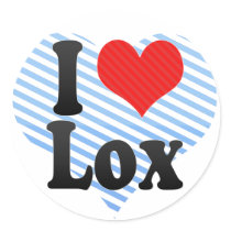 I Love Lox Round Stickers