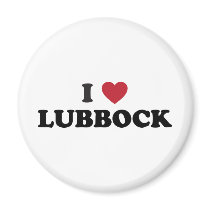 I Love Lubbock Texas Fridge Magnets