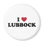 I Love Lubbock Texas Fridge Magnets