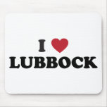 I Love Lubbock Texas Mousepads
