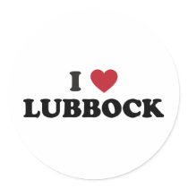 I Love Lubbock Texas Stickers
