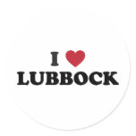 I Love Lubbock Texas Stickers