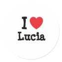 I love Lucia heart T-Shirt stickers