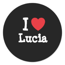 I love Lucia heart T-Shirt stickers by funnycustomtshirts I love Lucia heart T-Shirt stickers