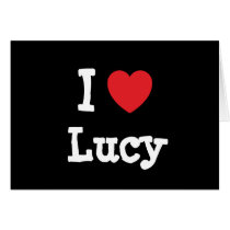 I love Lucy heart T-Shirt cards by funnycustomtshirts I love Lucy heart T-Shirt cards