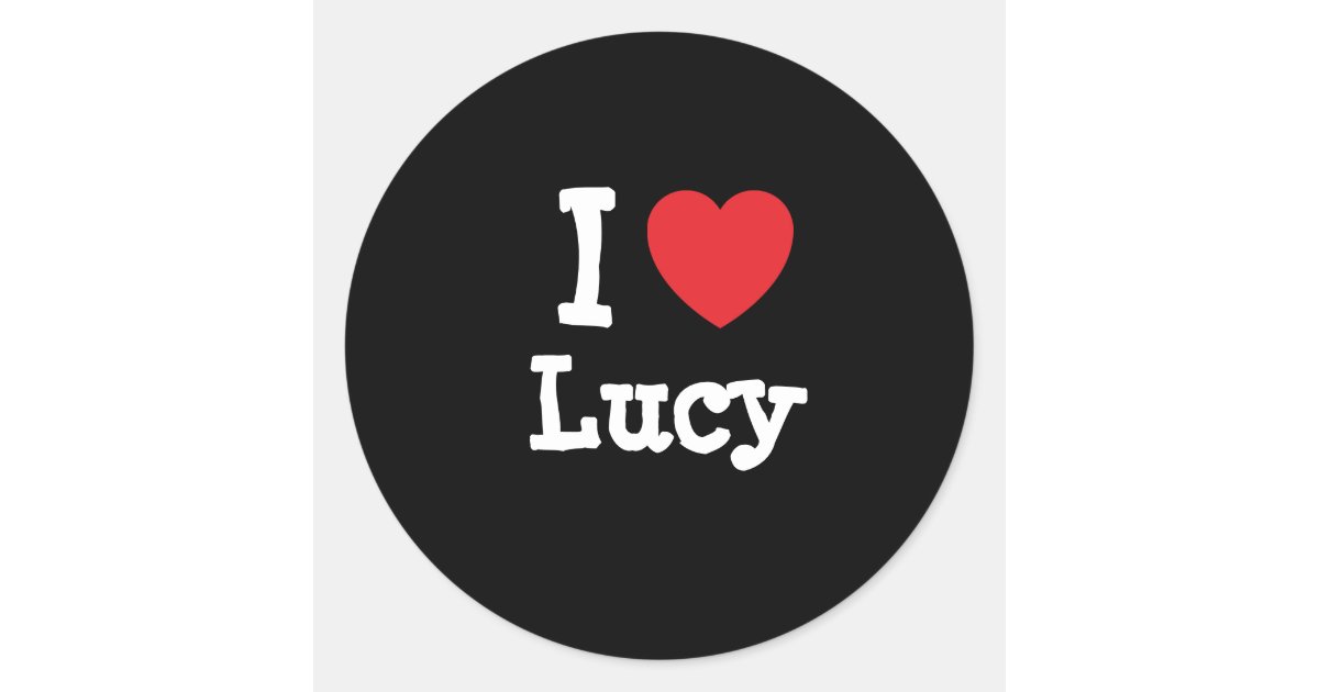 I Love Lucy Heart T Shirt Classic Round Sticker Zazzle