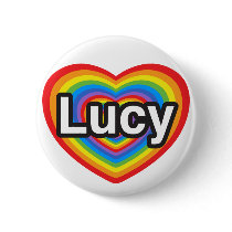 I love Lucy. I love you Lucy. Heart Pins