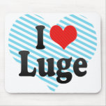 I Love Luge Mouse Pad