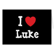 I love Luke heart custom personalized Card