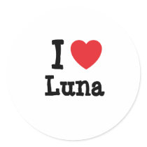 I love Luna heart T-Shirt stickers