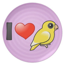 I Love Lutino Linnies Party Plates