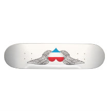 I Love Luxembourg -wings Skate Board Deck