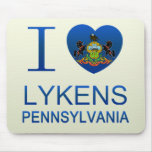 I Love Lykens, PA Mouse Pads