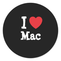 I love Mac heart custom personalized stickers by funnycustomtshirts I love Mac heart custom personalized stickers