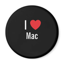 I love Mac magnets by funnycustomtshirts I love Mac magnets