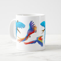 I Love Macaw Parrots Extra Large Mugs