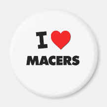 I Love Macers Fridge Magnets
