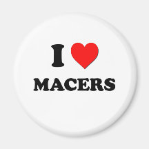I Love Macers Fridge Magnets