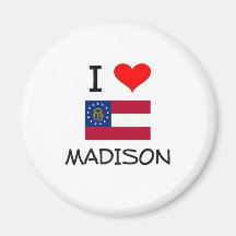 I Love MADISON Georgia Refrigerator Magnet