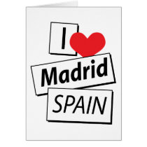 I Love Madrid Spain Greeting Card