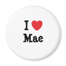 I love Mae heart T-Shirt magnets by funnycustomtshirts I love Mae heart T-Shirt magnets