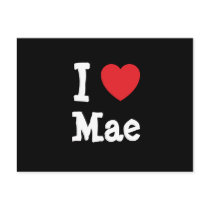I love Mae heart T-Shirt postcards by funnycustomtshirts I love Mae heart T-Shirt postcards