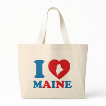 I Love Maine Tote Bags
