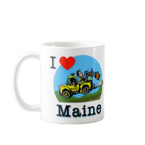 I Love Maine Country Taxi mugs