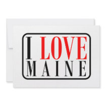 I Love Maine Design Custom Invitations