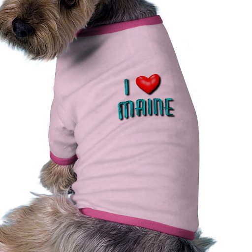 I Love Maine Dog T-shirt