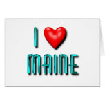 I Love Maine Greeting Card